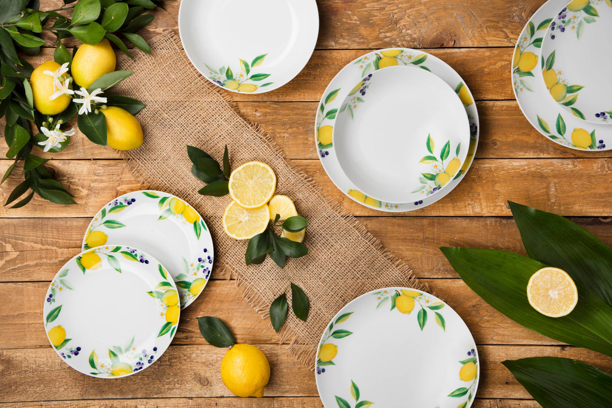 18-delig servies - Keramiek - Lemon