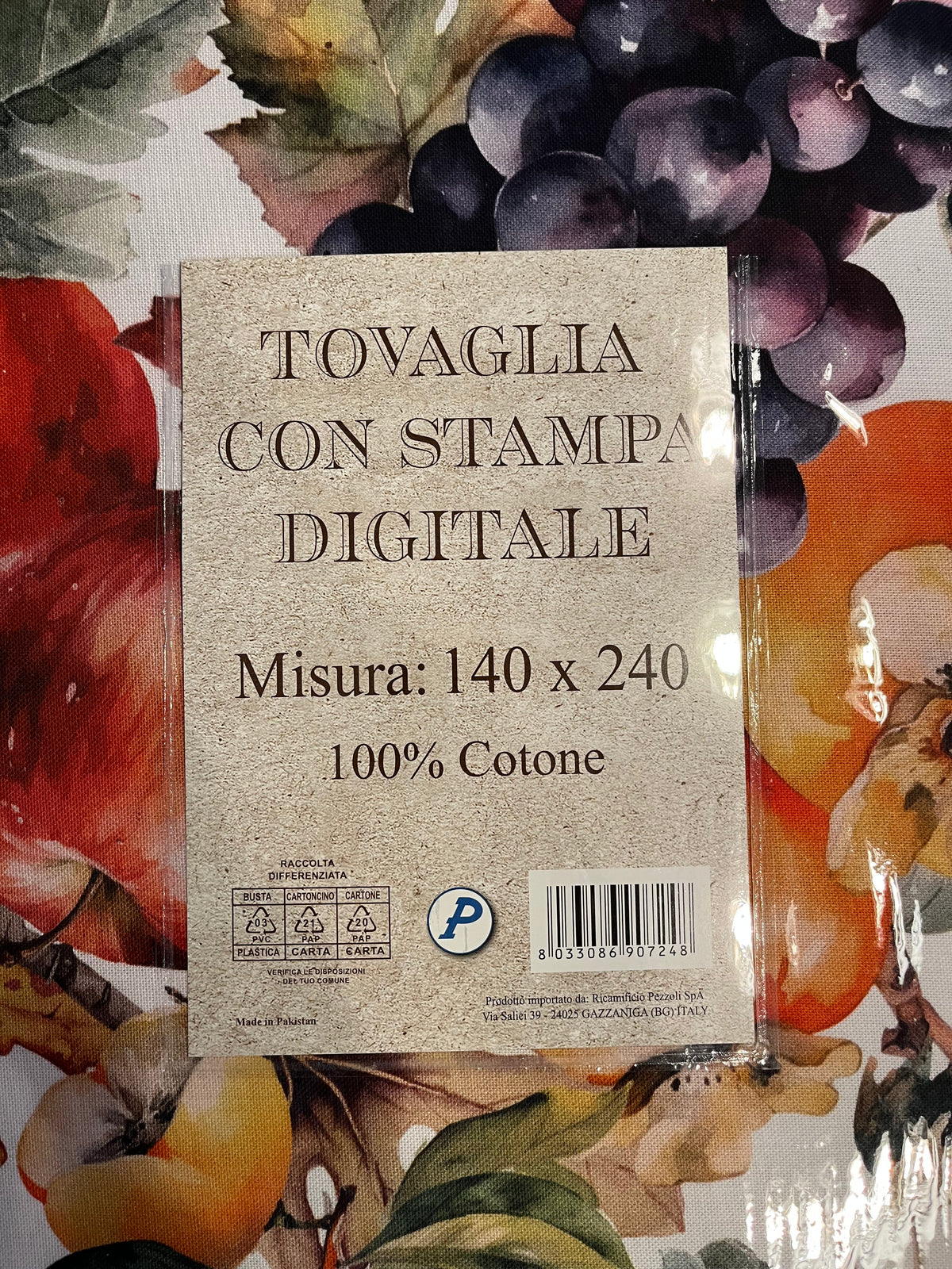 Italiaans tafelkleed Cachi - katoen - fruitprint