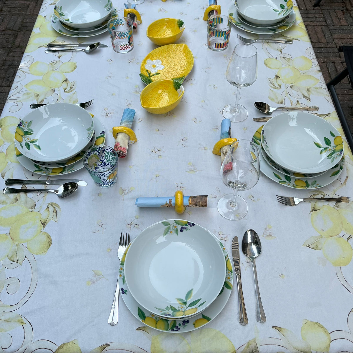 18-delig servies - Keramiek - Lemon