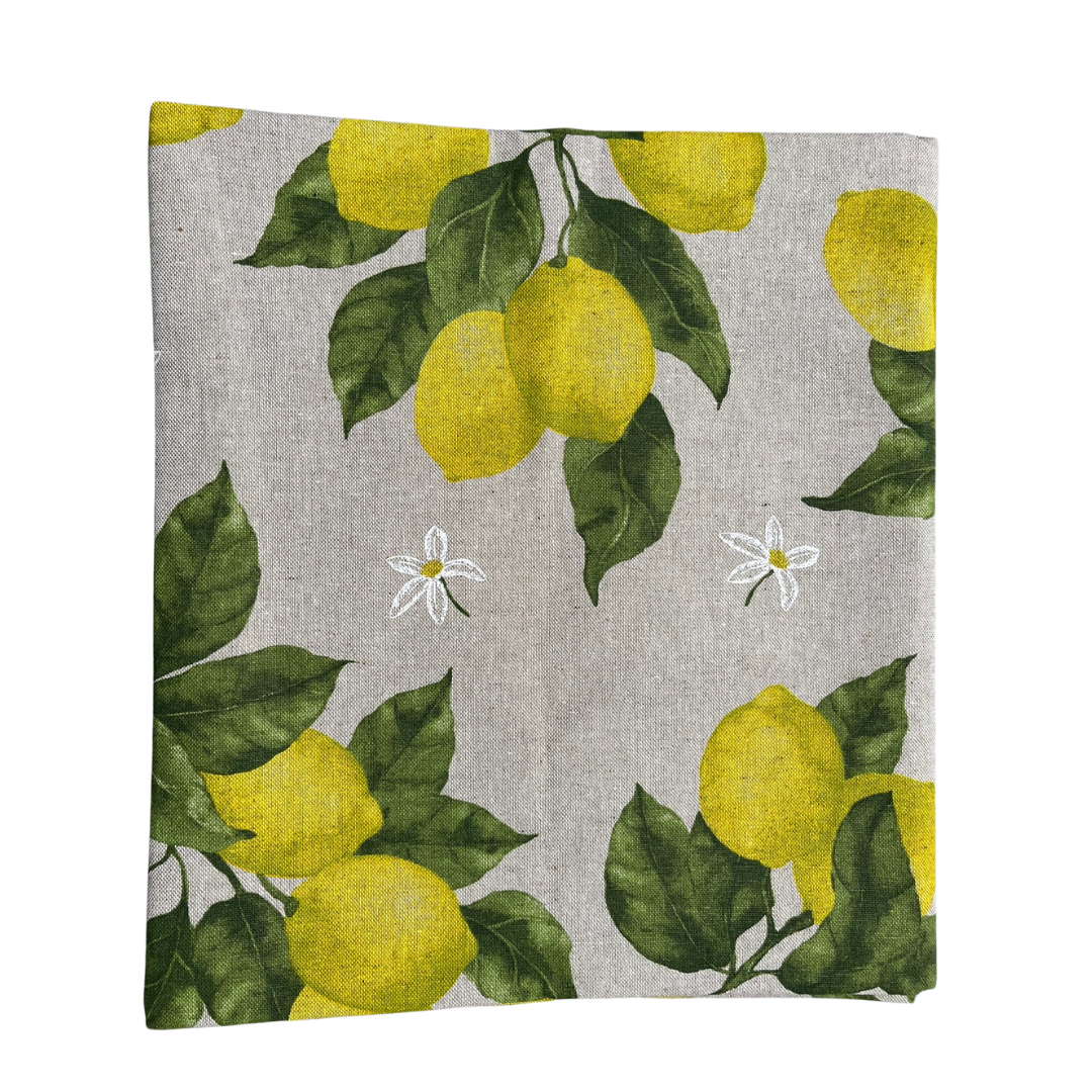 Italiaans tafelkleed Limoni 4 – katoen – citroenprint