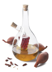 Olie- en azijnfles 60 cl met druppelaar - Glas