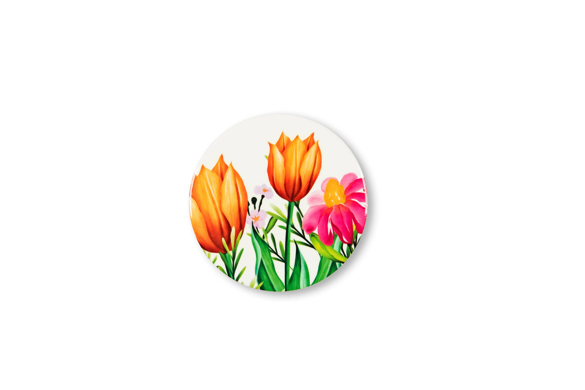 Set van 6 onderzetters - Keramiek - Blooming