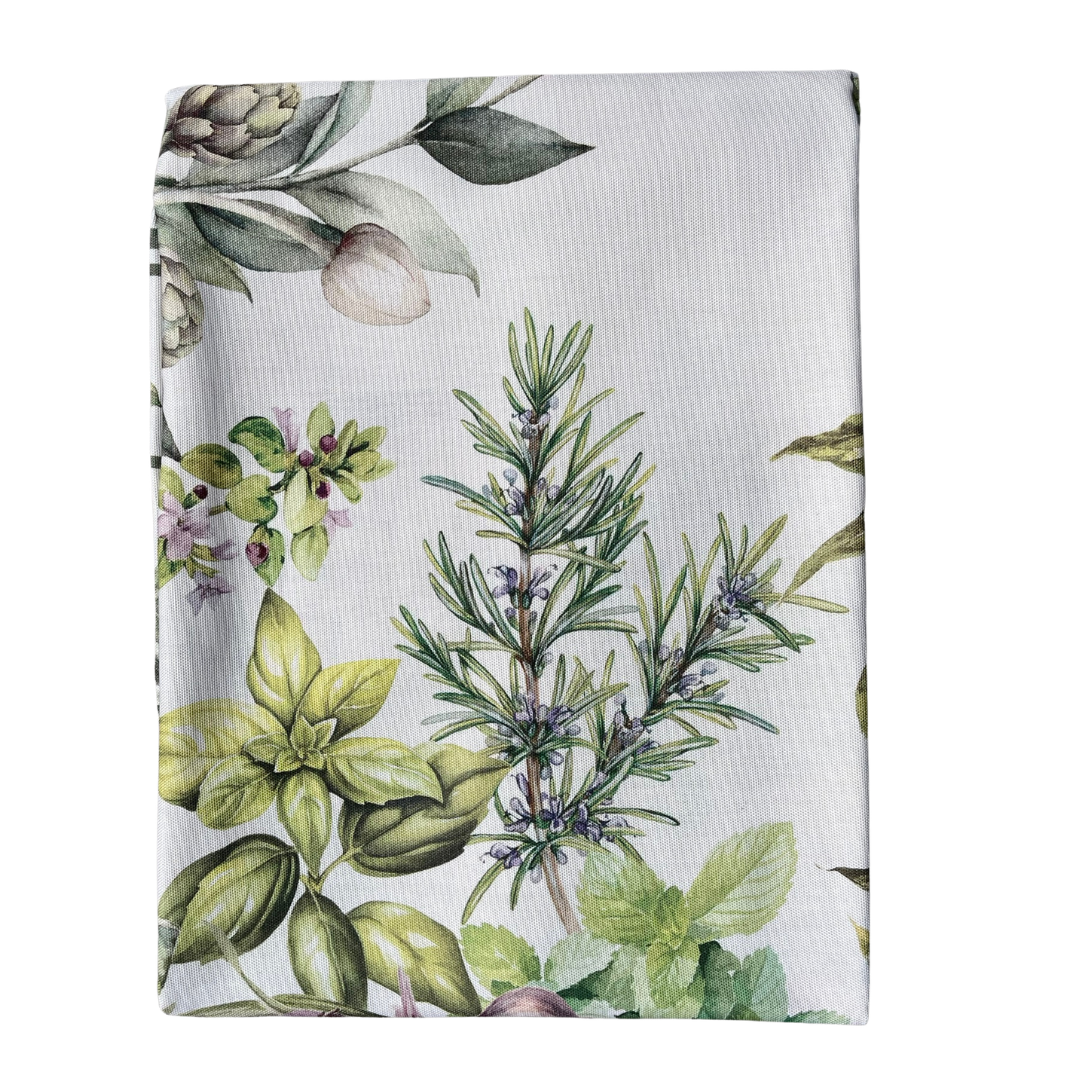 Italiaans tafelkleed Erbe Aromatiche - katoen - kruidenprint