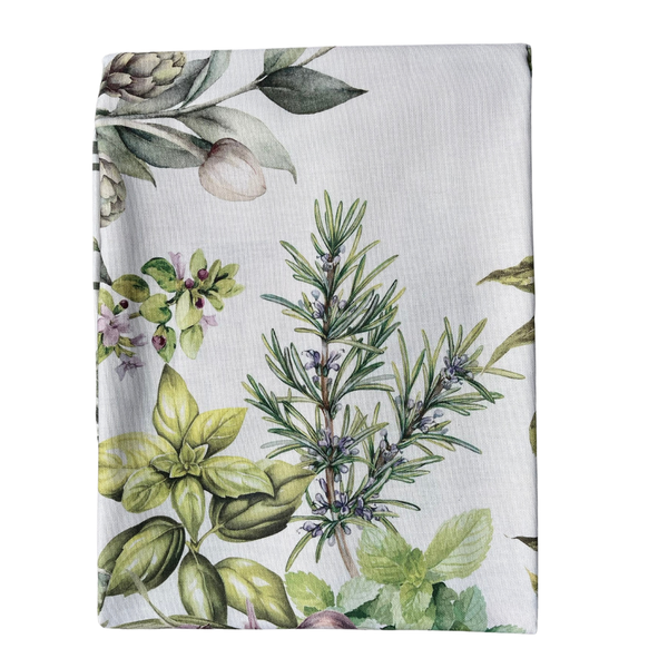 Italiaans tafelkleed Erbe Aromatiche - katoen - kruidenprint