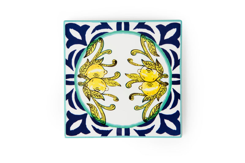 Onderzetter 15x15 cm - Keramiek en Kurk - Amalfi