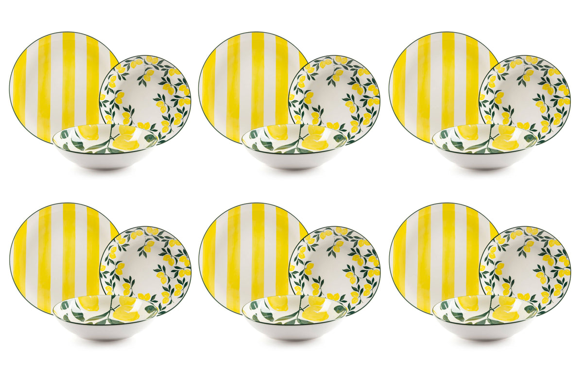 18-delig servies - Keramiek - Positano