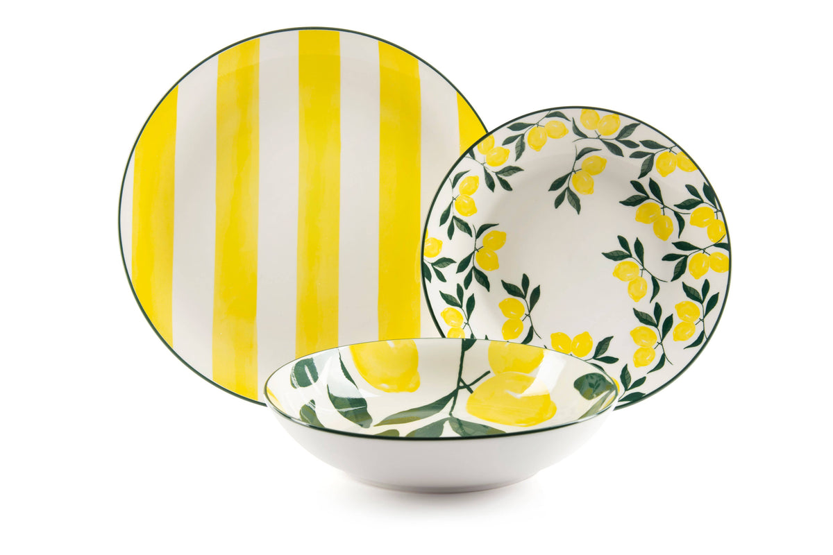 18-delig servies - Keramiek - Positano