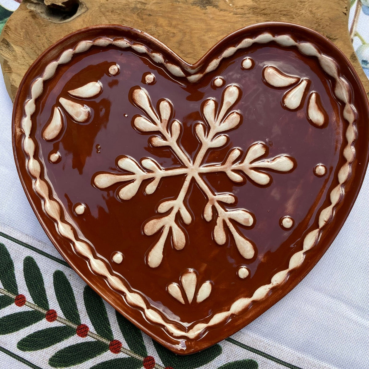 Bord Wonderful Ginger Hart - Keramiek - Kerst