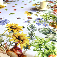 Italiaans tafelkleed Girasol - katoen - zonnebloemprint