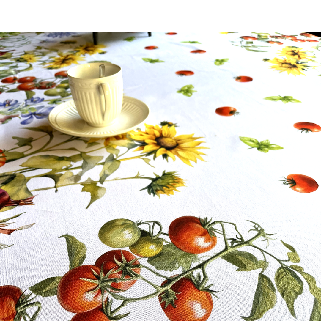 Italiaans tafelkleed Girasol - katoen - zonnebloemprint