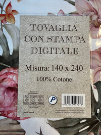 Italiaans tafelkleed Foglie Tropicali - katoen - tropische planten