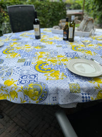 Italiaans tafelkleed Limone Italiano Rotonda - katoen - citroenprint