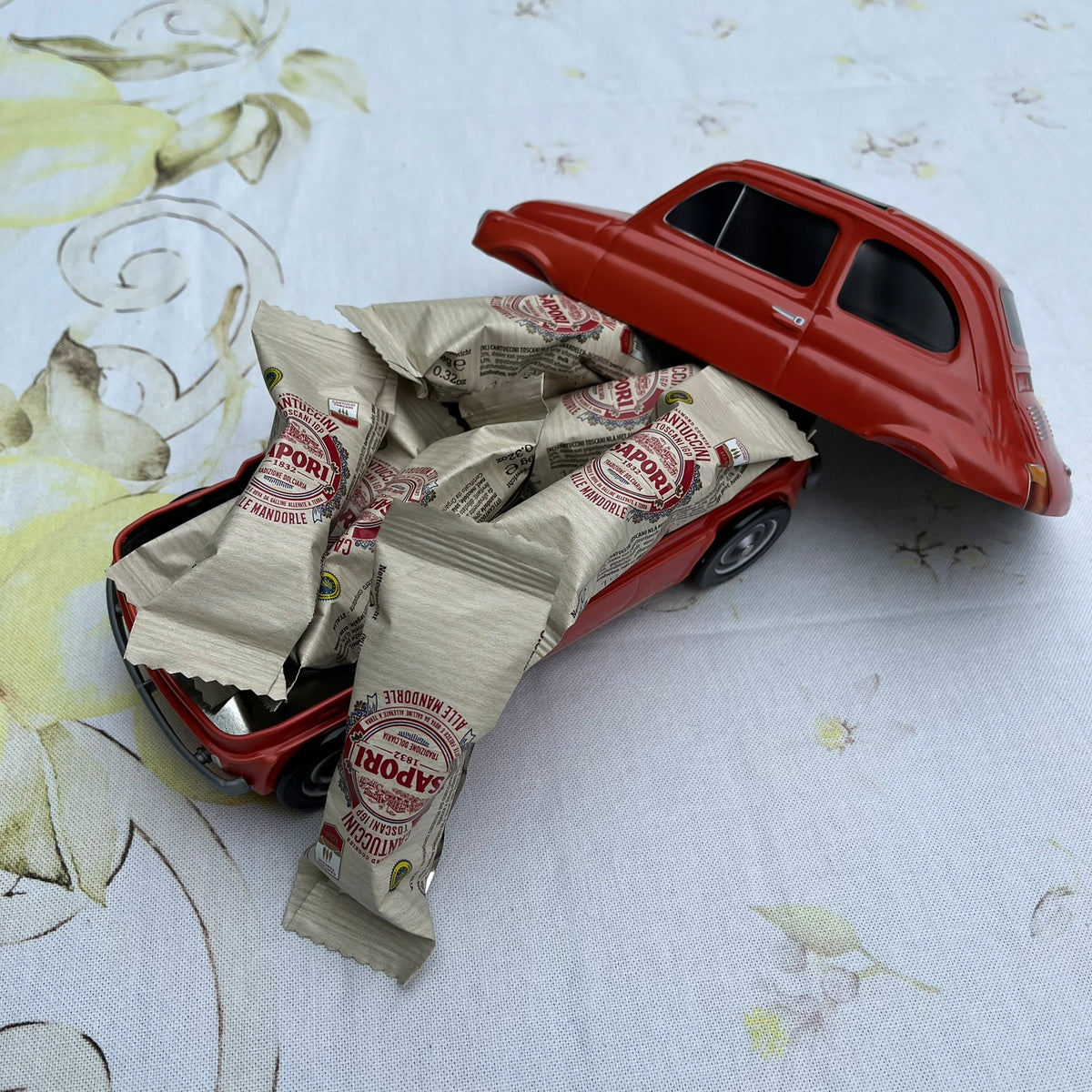 Koekblik - Fiat 500 Rood