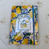 Italiaanse citroenprint A5 receptenboek