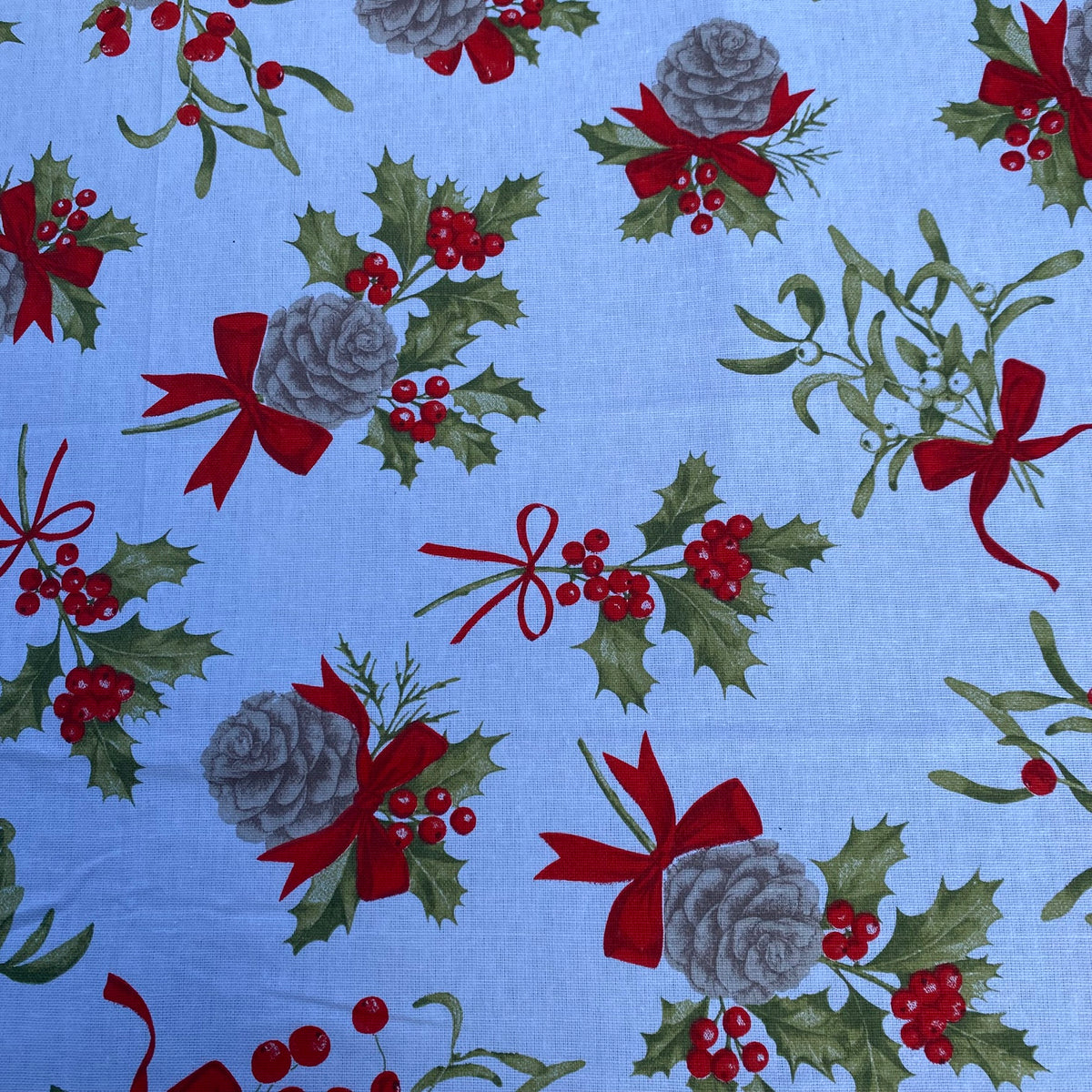 Italiaans tafelkleed Natale - katoen - hulstprint