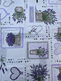 Italiaans tafelkleed Lavanda Rotonda 2 - katoen - lavendelprint