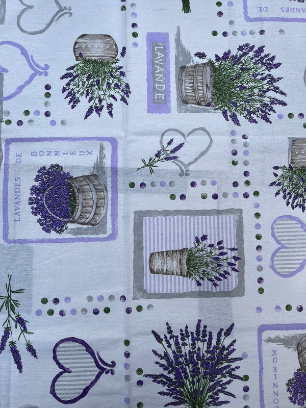 Italiaans tafelkleed Lavanda Rotonda 2 - katoen - lavendelprint