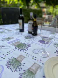 Italiaans tafelkleed Lavanda Rotonda 2 - katoen - lavendelprint