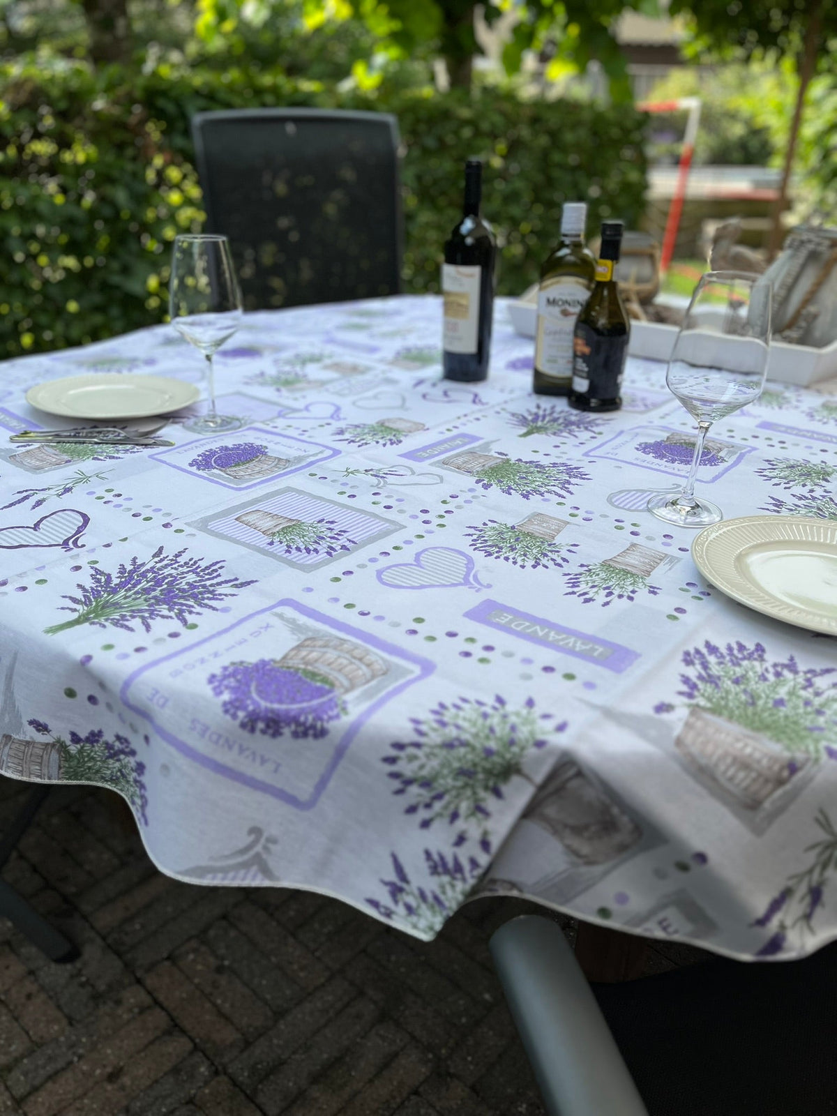 Italiaans tafelkleed Lavanda Rotonda 2 - katoen - lavendelprint