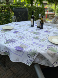 Italiaans tafelkleed Lavanda Rotonda 2 - katoen - lavendelprint