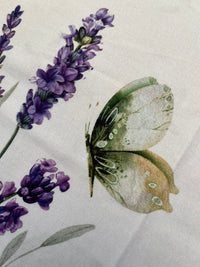 Italiaans tafelkleed Lavanda e Farfalle - katoen - lavendelprint