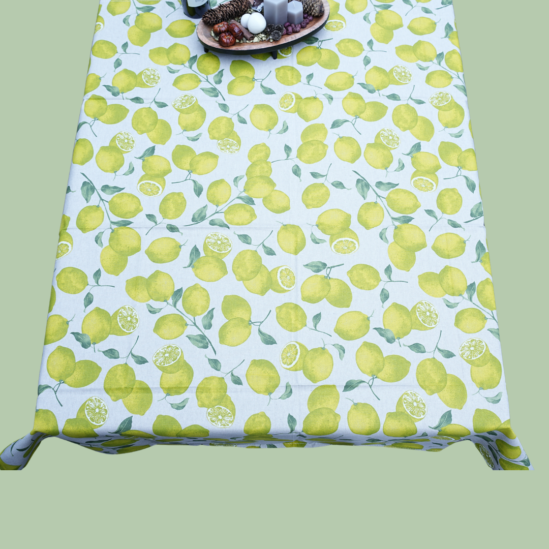 Italiaans tafelkleed Limone Quadrato - katoen - citroenprint