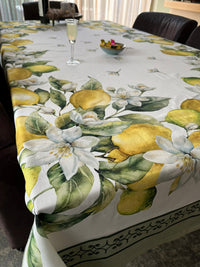 Italiaans tafelkleed Limoni 2 – katoen – citroenprint