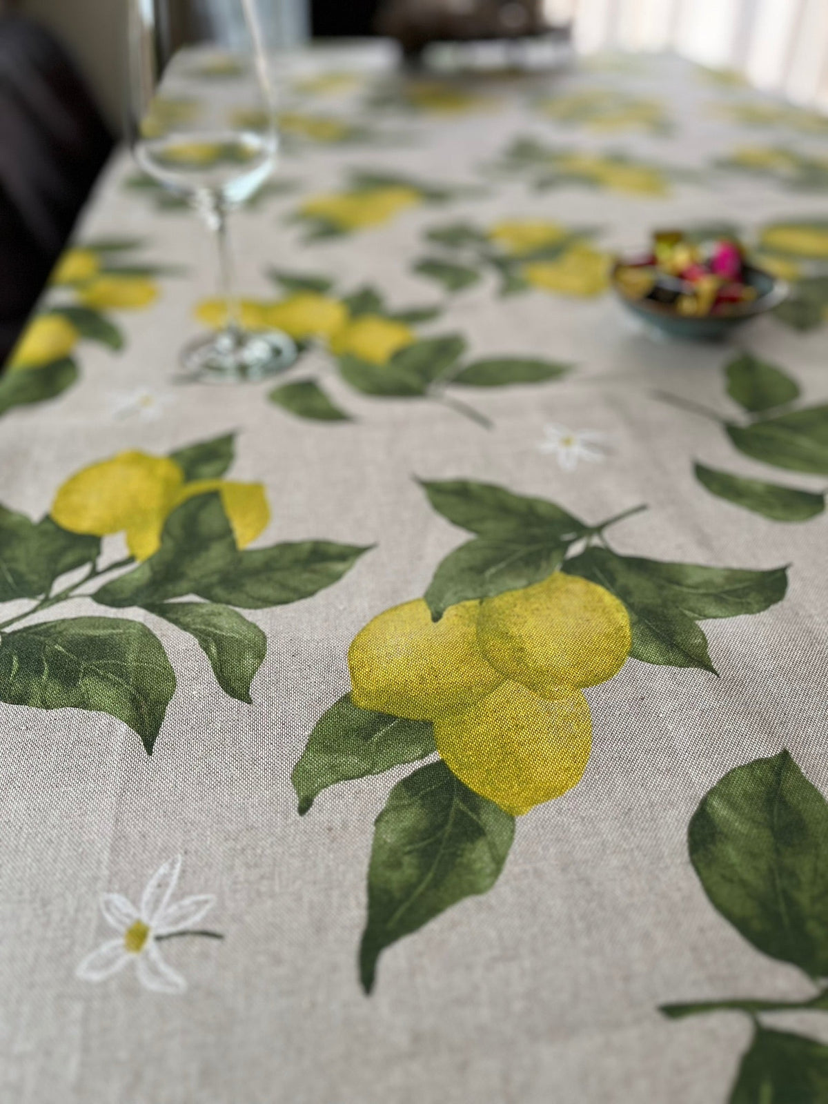 Italiaans tafelkleed Limoni 4 – katoen – citroenprint