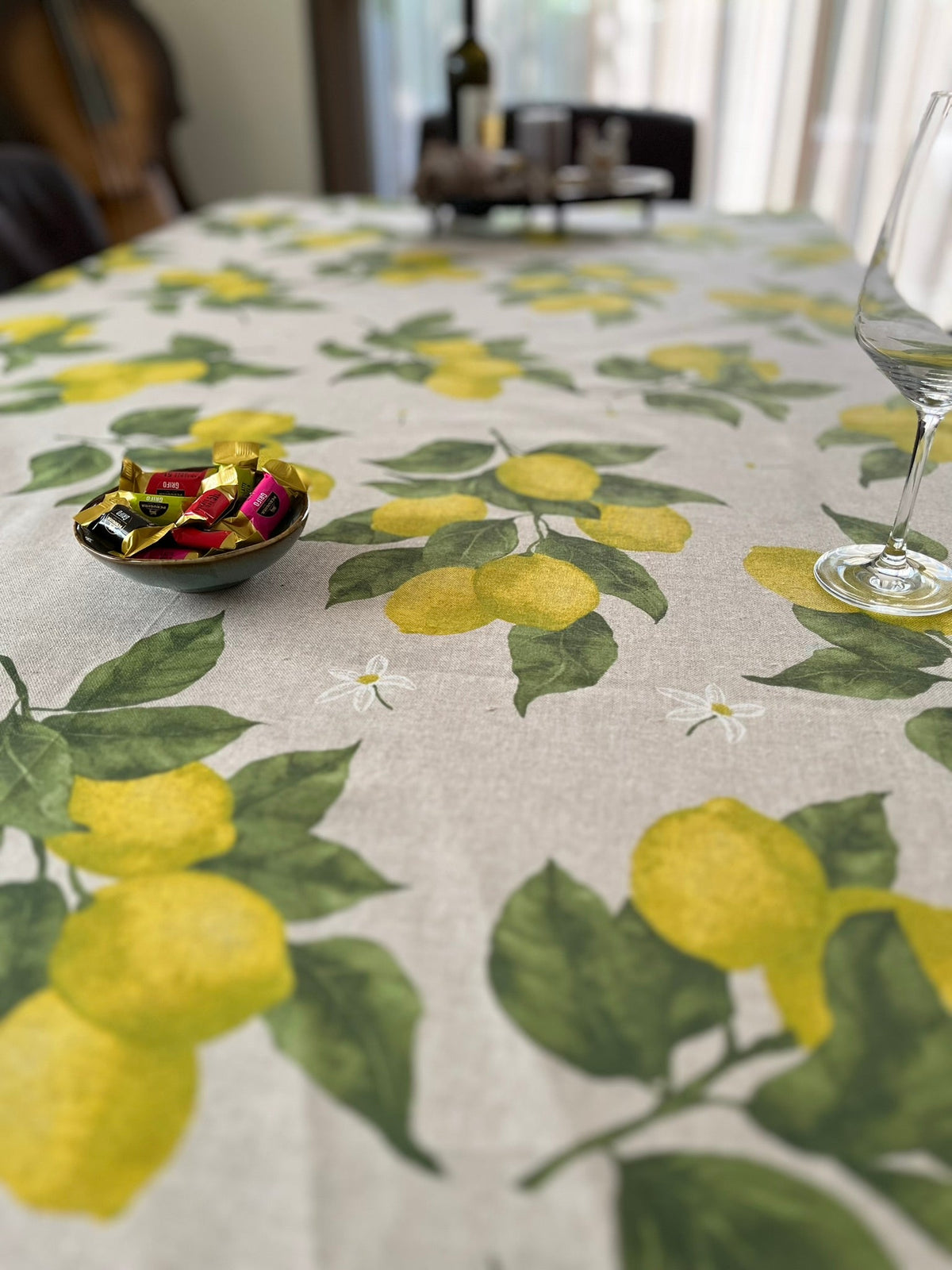 Italiaans tafelkleed Limoni 4 – katoen – citroenprint
