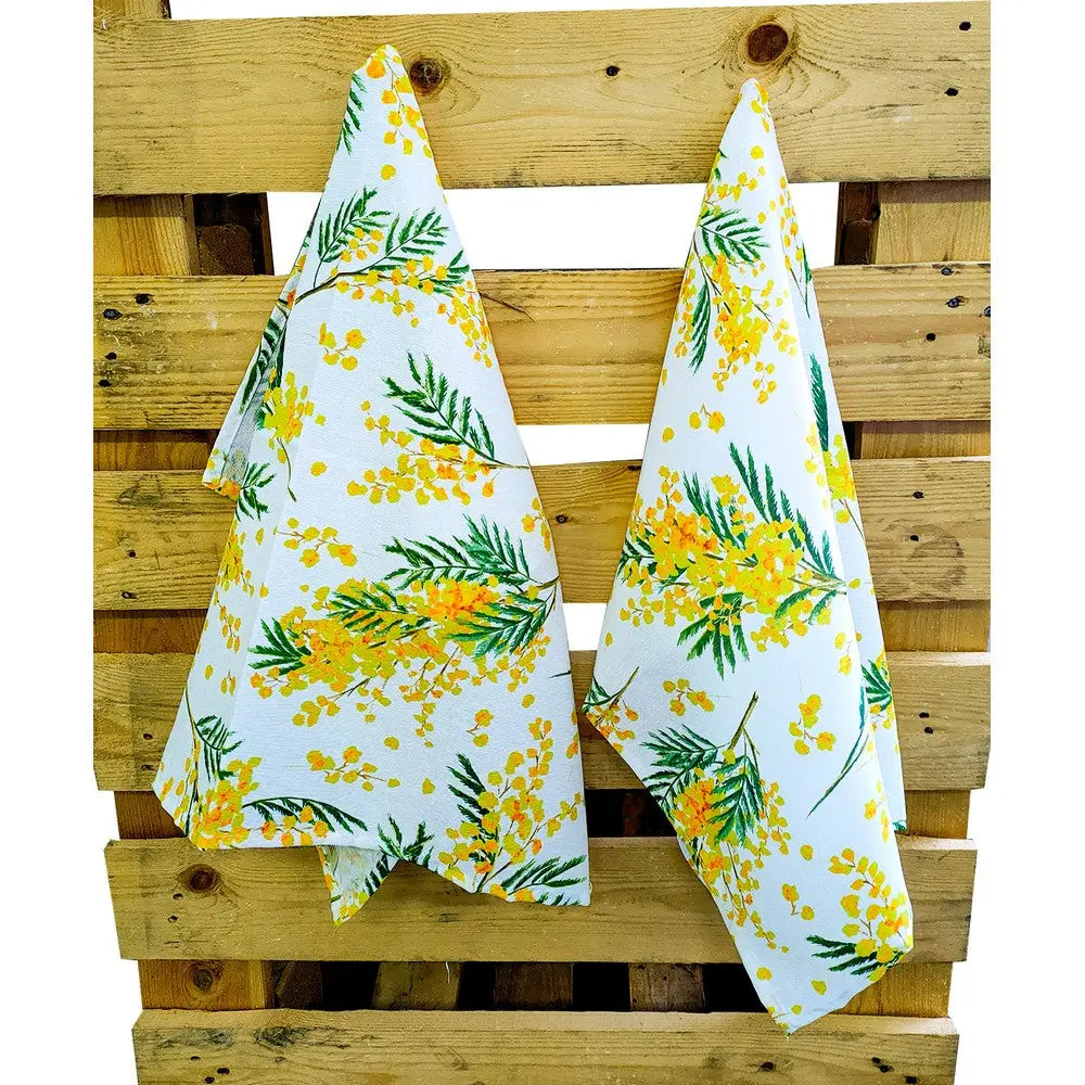 Theedoek - Katoen en Polyester - Mimosa