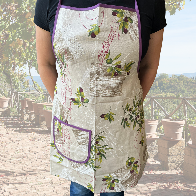 Schort Olive - Katoen en Polyester