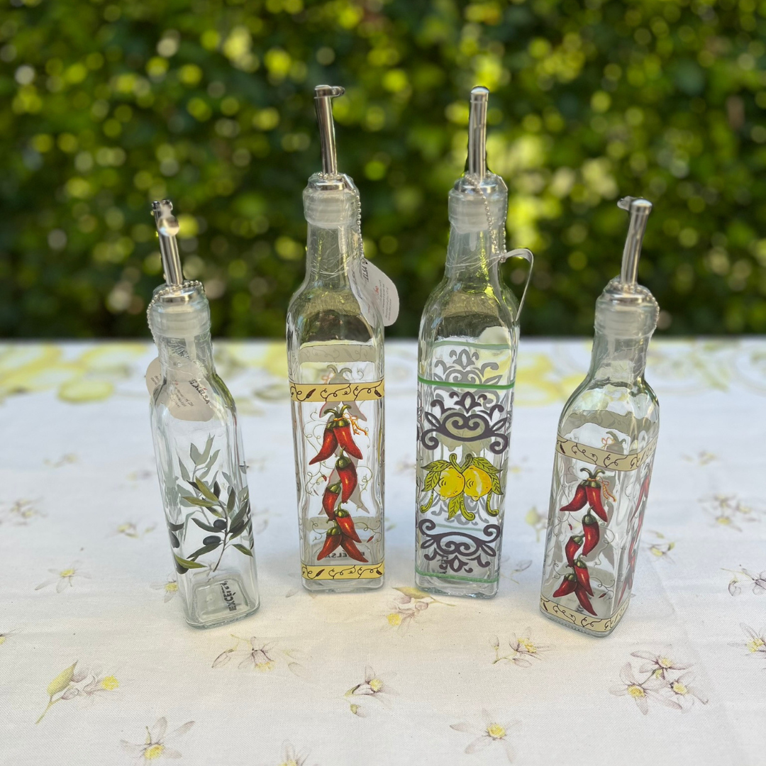 Oliefles met schenktuit 23 cl - Glas - Peperoncino