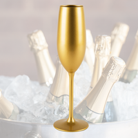 Set van 6 champagne glazen 21 cl - Glas - Goudkleur