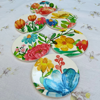 Set van 6 onderzetters - Keramiek - Blooming