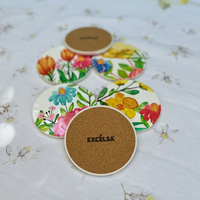 Set van 6 onderzetters - Keramiek - Blooming