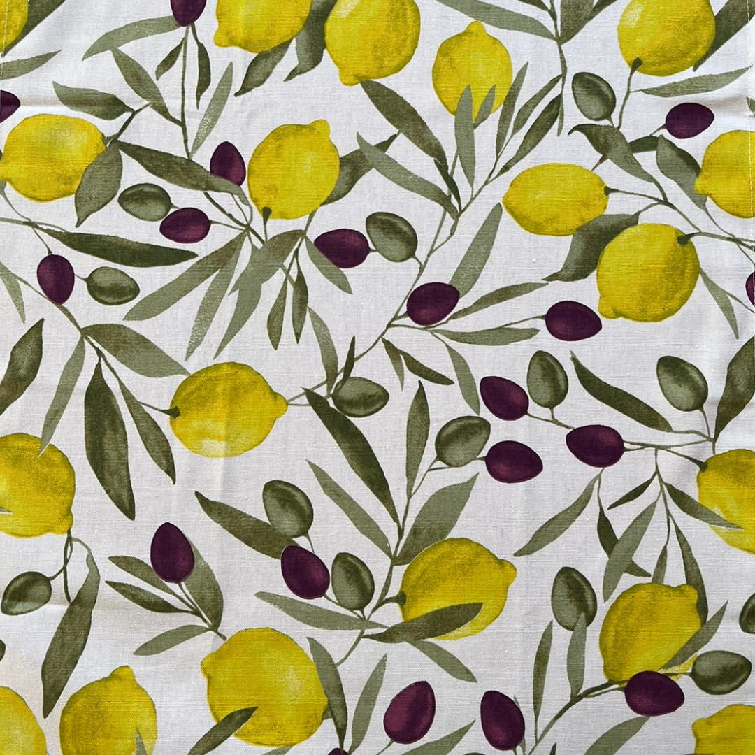 Theedoek Limoni e olive - Katoen