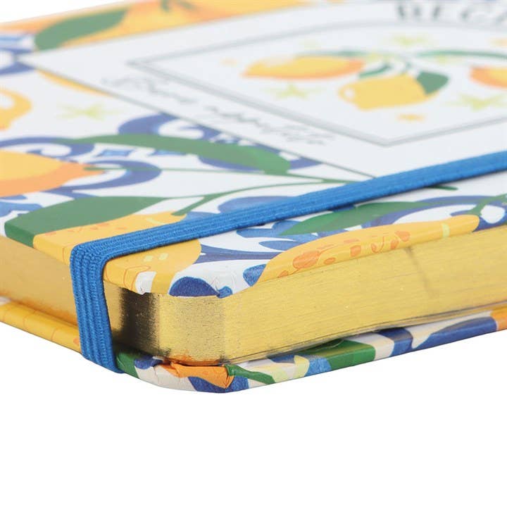 Italiaanse citroenprint A5 receptenboek