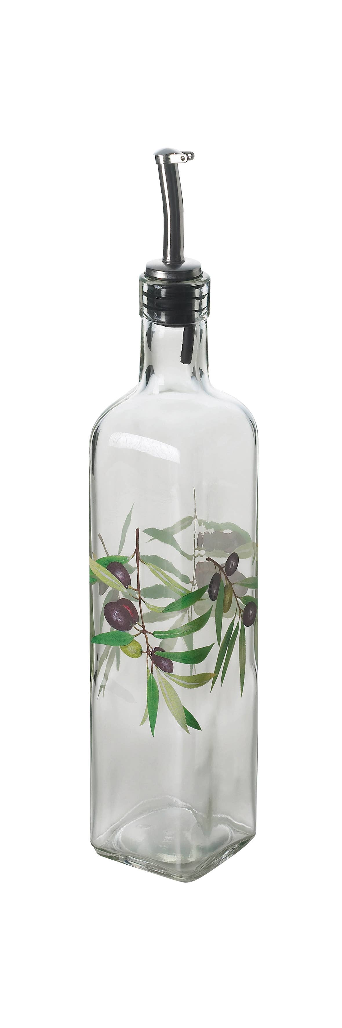 Oliefles met schenktuit 23 cl - Glas - Olive