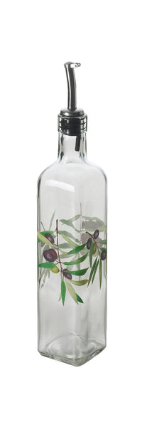 Oliefles met schenktuit 23 cl - Glas - Olive