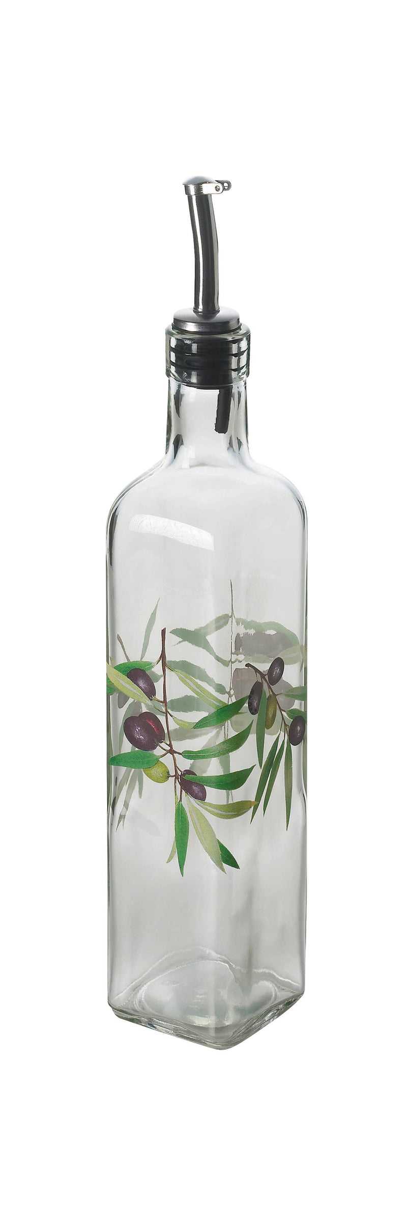 Oliefles met schenktuit 23 cl - Glas - Olive