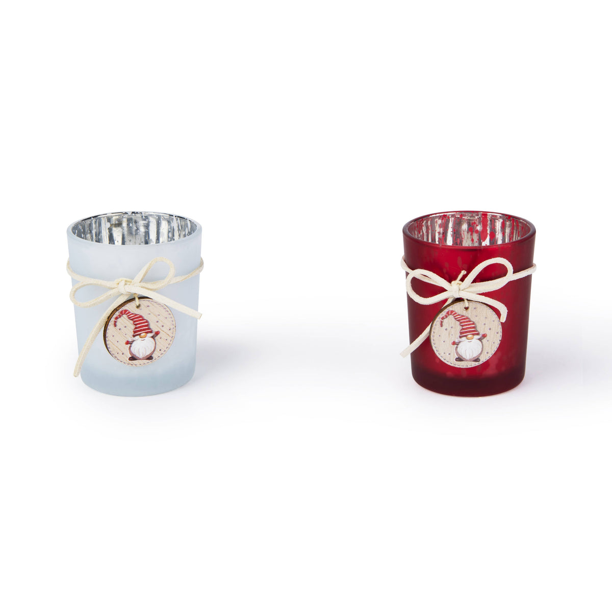 Kandelaren - Glas - Kerst kabouter rond