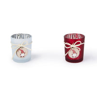 Kandelaren - Glas - Kerst kabouter rond