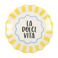 Gele Gestreepte La Dolce Vita Sieradenschaal