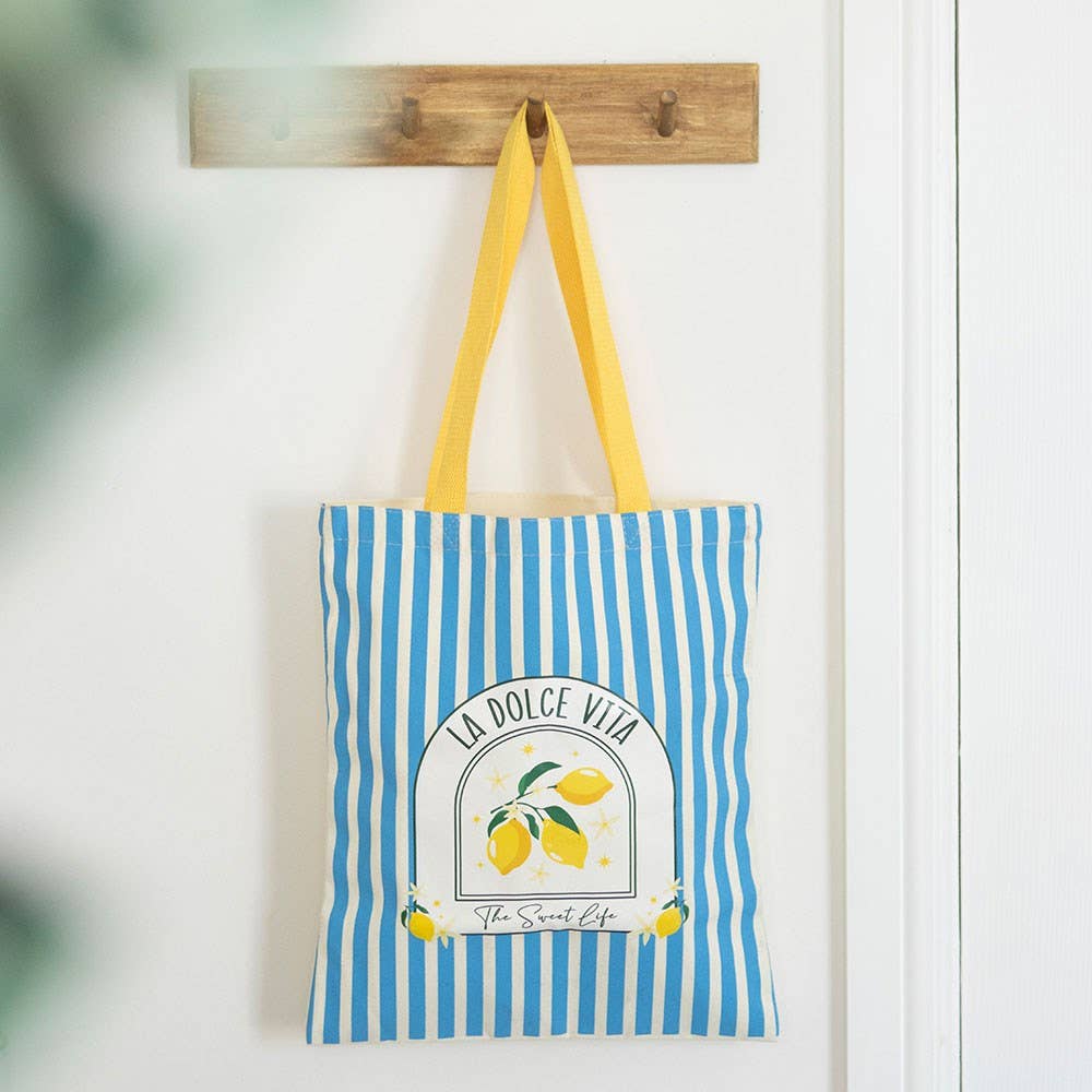 La Dolce Vita Shopper – Italiaanse Boodschappentas met Citroenprint