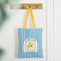 La Dolce Vita Shopper – Italiaanse Boodschappentas met Citroenprint