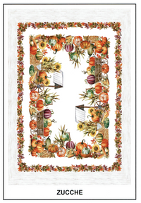 Italiaans tafelkleed Zucche - katoen - herfstprint